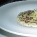 Risotto con caciocavallo podolico, riduzione di aglianico, straccetti di bufala e grana di pistacchi - Foto di Luigi Farina 2012