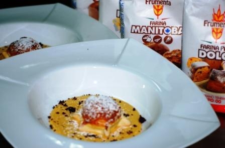 Pardulas Iglesiente in guazzetto con crumblè al
cioccolato salato