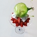 --Fragole in Coppa Natalizie - - - -Elaborazione della ricetta con zucchero soffiato 