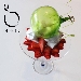 -Fragole in Coppa Natalizie - -Elaborazione della ricetta con zucchero soffiato 