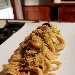 -Linguine integrali con pesto alle zucchine e pane tostato alle alici - -