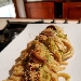 -Linguine integrali con pesto alle zucchine e pane tostato alle alici - -