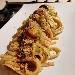 -Linguine integrali con pesto alle zucchine e pane tostato alle alici - -