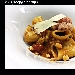 -Paccheri Freschi di Grano Senator Cappelli in amalgama di Pachino, Bisque di Crostacei, Concass�e di Melanzane, Tartare di Pesce Spada e Lamella di Pecorino Canestrato di Moliterno.  - -