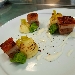-Pancetta in cbt con pur�e de pomme de terre dorata, salsa al pecorino DOP sardo accompagnata da spugne al prezzemolo - -