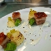 -Pancetta in cbt con pur�e de pomme de terre dorata, salsa al pecorino DOP sardo accompagnata da spugne al prezzemolo - -