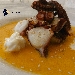 -Polpo gazpacho - -Polpo su gazpacho di peperone giallo e burrata