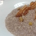 -Risotto al cannonau con castagne e vele di pancetta tostata - -