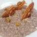-Risotto al cannonau con castagne e vele di pancetta tostata - -