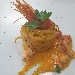 -cestino di linguine zucca e gamberi....ebbuonappetito  - -