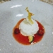 -semifreddo di limone in acqua di arance e mousse al baccal�, ornata di cristalli di zucchero - -