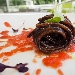 -spaghettone artigianale con aglio nero fermentato, olio, peperoncino  - -
