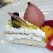 Bavarese al mascarpone, crema al pistacchio e pera cotta al vino rosso - -