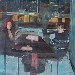 Gli amanti di Massimo Saitta - Gli amanti cm 140x140 olio su tela 2002 di Massimo Saitta