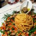 Zuppa di verdura asciutta all'italiana. - La zuppa asciutta con spagnetti saltati. Puo' essere, proposta cos�, un primo piatto diverso.