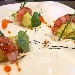 Gambero rosso marinato al rivo, patate al lime , mandorle e salicornia - -