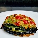 Lasagnetta di melanzane con pesto alla genovese, pomodorini ciliegini e pinoli (di Mattia Barchiesi) - -