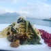 Linguine con punte di asparagi selvatici e noci pepe rosa in grani pecorino romano a scaglie, preparati dallo Chef Daniele Unione - fotografia inviata da Cristina Vannuzzi