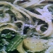 Linguine di pasta all'uovo con pesto alla Ligure - -