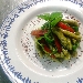 Maccheroni al ferretto di grano Senatore Cappelli con SanMarzano marinati, pesto di rucola e friggitelli fotografia di Vincenzo Madaro - -