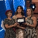Marianna Liguori premiata al 60� Festival di Castrocaro da Rossella Brescia e dalla sindaca di Castrocaro Marianna Tonellato (Fotografia di Giorgio Sabatini) - -