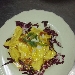 Mezze lune di patate e zucca con salsa di cipolle di Cannara, pomodori pachino, mandorle, baccal�, peperoni e aneto - -