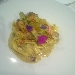 Nastro di  pasta all'uovo con crema di patate al timo, rag� di totanetti di paranza e fiori d'estate - -