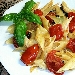Penne Liguri con Datterino Aglio e Basilico - -