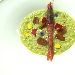 Risotto al pesto di avocado, gambero e bottarga - -