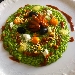 Risotto con scarola, moscardini alla Luciana, bufala e briciole di tarallo - -