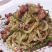Spaghetti, macco di piselli, guanciale, asparagi di campagna e mollica 'atturrata'  - -