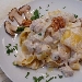 Tagliatelle fatte in casa ai porcini con crema alla ricotta e noci e pratomagno - -