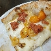 Troncone (pomodorino lapillo giallo del Vesuvio, salsiccia fresca di Castelpoto, caciocavallo podolico di Antonio Troncone, noci del Vesuvio, mozzarella di bufala Campana DOP e olio evo) - Pizzeria Haccademia di Aniello Falanga (Terzigno - NA) - -
