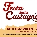 VALLERANO: dal 5 ottobre la festa per i 18 anni della Castagna - -
