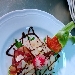 Fagottino di bresaola ripieno  con tagliatelle all'arancio - -