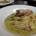 Inserimento Nuova Ricetta - Tagliatelle al rag� di faraona e suo petto grigliato su crema di fave novelle.