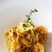 Spaghetti alla chitarra con code di gamberi, finferli e cedro candito - Fotografia di Francesca Brambilla - -