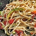 Ciriole con branzino, pomodori secchi e zucchine - preparazione - -