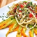 Ciriole con branzino, pomodori secchi e zucchine - piatto finito - -