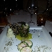 Roll� di branzino con gamberi rossi e pistacchi in foglia di lattughina su vellutata di patate al limone e capperetti di Pantelleria con bavarese di melanzane - -