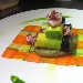 Cannelloni ripieni di patate clorofilla di prezzemolo calamaretti all'aglio e crema di di melanzane - -