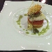 Filetto di baccal�, su lasagnetta di verdure mediterranee, pomodoro grill� e julienne di porro fritto - -