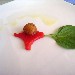Pallina di pesce serra su gelatina di pomodoro e arance proposta dal Ristorante Da Donna Fernanda di Nerano - Massa Lubrense (NA)  - -
