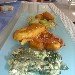 Frittata di alghe, Pastella di zucca fritta, Fiore di zucchina ripieno e crocch� di patate al limone proposti dal Ristorante Da Donna Fernanda di Nerano - Massa Lubrense (NA) - -