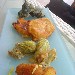 Frittata di alghe, Pastella di zucca fritta, Fiore di zucchina ripieno e crocch� di patate al limone proposti dal Ristorante Da Donna Fernanda di Nerano - Massa Lubrense (NA) - -