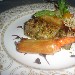 06/09/12 - Ristorante di Villa Igiea di Palermo - Tonno scottato al vapore con code di gamberi in pasta fillo con verdure e arance - -