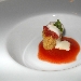 01/08/2014 - President di Pompei (NA) - A cena dall'Amico... - Entr�e: L'interpretazione estiva del pacchero al rag� napoletano (pacchero fritto in olio extravergine d'oliva su salsa fresce di pomodoro, tartare di fassana piemontese, spuma di mozzarella, profumo di basilico) - fotografia di Luigi Farina �2014