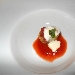 01/08/2014 - President di Pompei (NA) - A cena dall'Amico... - Entr�e: L'interpretazione estiva del pacchero al rag� napoletano (pacchero fritto in olio extravergine d'oliva su salsa fresce di pomodoro, tartare di fassana piemontese, spuma di mozzarella, profumo di basilico) - fotografia di Luigi Farina �2014
