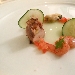 01/08/2014 - President di Pompei (NA) - A cena dall'Amico... - Antipasto: Il Cerchio perfetto (insalata di mare dal crudo al cotto, tartare di pomodori di Sorrento allo zenzero e centrifuga di cetriolo) - fotografia di Luigi Farina �2014