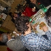 06/02/2015 - Prima Tappa Pizzarelle a Go Go - Pizzeria Carmnella - Napoli - concorrenti intenti a gustare la seconda Pizzarella - -